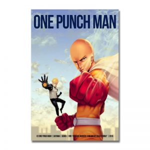 Poster Toile One Punch Man Saitama Genos Fan Art 30x45cm Official Dr. Stone Merch