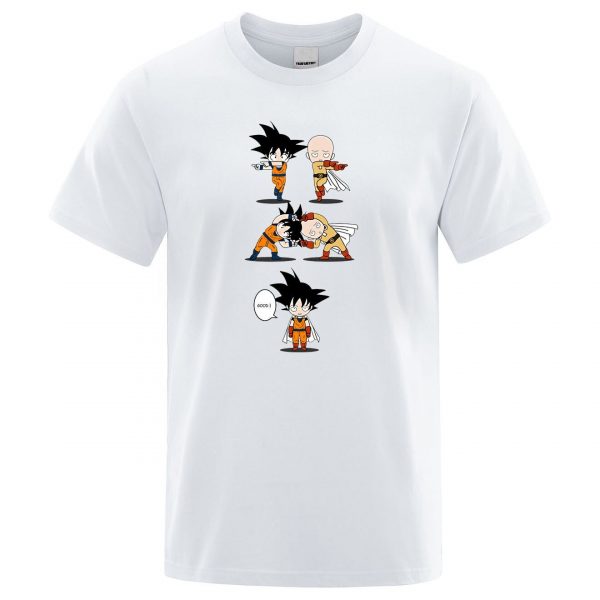 T-Shirt One Punch Man Fusion Saitama Goku S Official Dr. Stone Merch