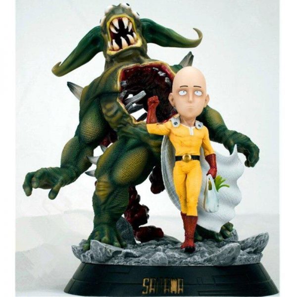 Figurine Collector Saitama Explosion monstre (28cm) Figurine + Boîte + 2 Visages Official Dr. Stone Merch