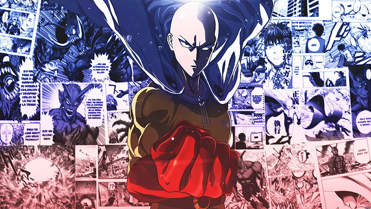 saitama one punch man anime wallpaper preview - One Punch Man Merch