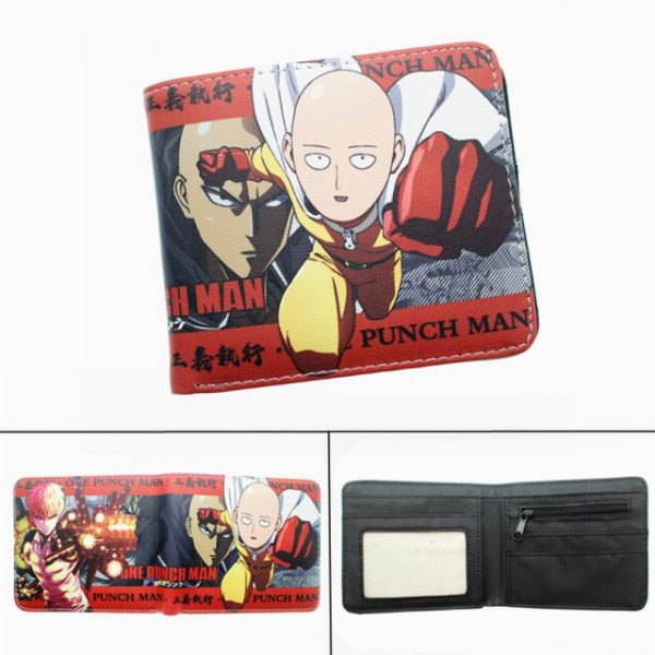 Anime One Punch Man Saitama Wallet Leather Short Photo Card Holder Layers PU Boys Girls Zip 2.jpg 640x640 2 - One Punch Man Merch