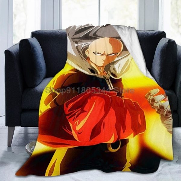 Anime One Punch Man Throw Blanket Fuzzy Warm Throws for Winter Bedding 3D Printing Soft Micro 4.jpg 640x640 4 - One Punch Man Merch