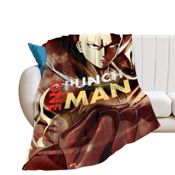 Anime One Punch Man Throw Blanket Fuzzy Warm Throws for Winter Bedding 3D Printing Soft Micro - One Punch Man Merch