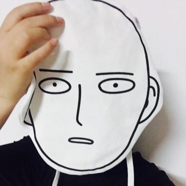 New Cute Funny Harajuku Cartoon One Punch Man Bald Saitama Canvas Bags Shopping Eco Reusable Foldable 2 - One Punch Man Merch