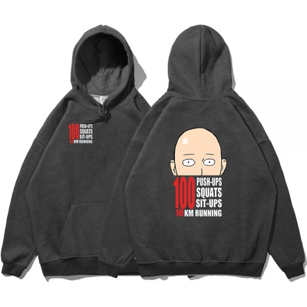 ONE PUNCH MAN TDouble Sided Printing Men Clothing Fashion Crewneck Hoodie Casual Pocket Hoodies Autumn Fleece - One Punch Man Merch