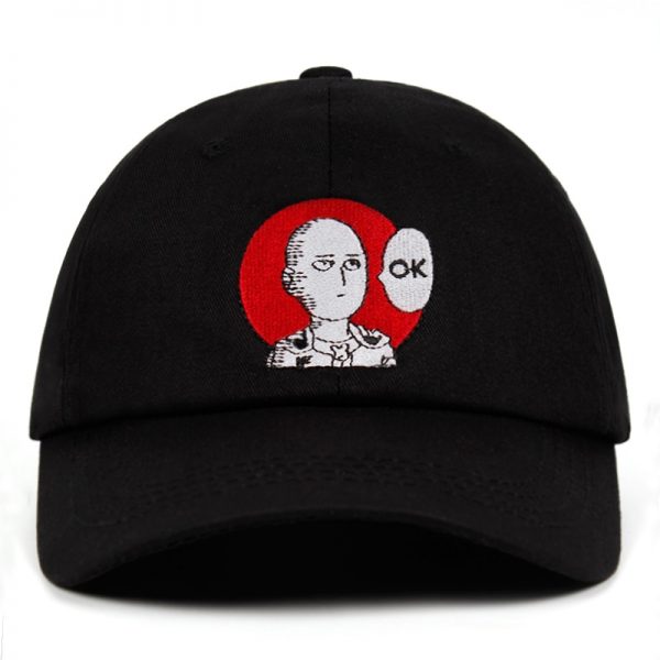 one punch man Saitama Dad Hat embroidery 100 Cotton Baseball Cap Anime fan Hats for Women - One Punch Man Merch