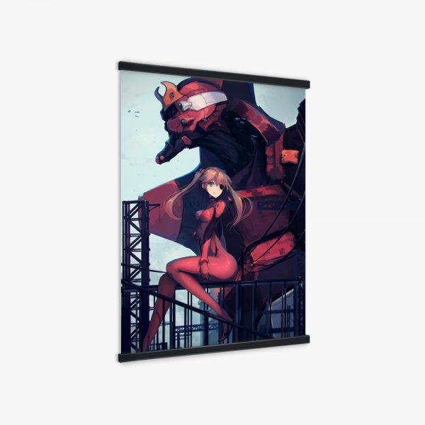 Evangelion Unit 02 Machine Asuka Japan Manga Girls Poster Wall Art Print Canvas Painting Anime Picture 1 - One Punch Man Merch