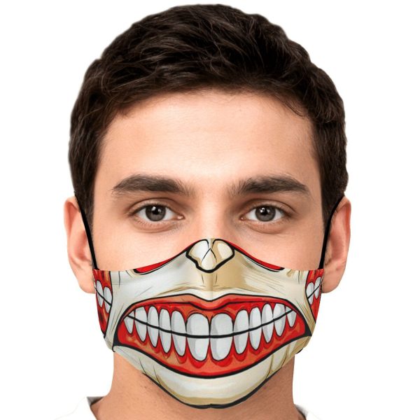 colossal titan attack on titan premium carbon filter face mask 588051 - One Punch Man Merch