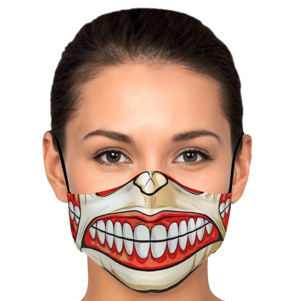 colossal titan attack on titan premium carbon filter face mask 733978 - One Punch Man Merch