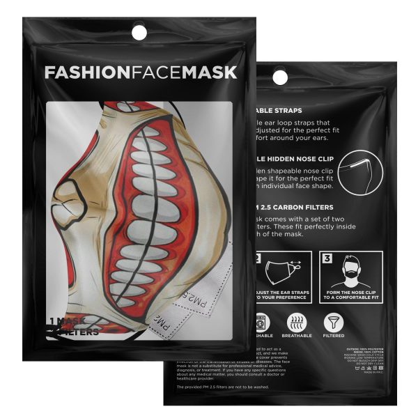 colossal titan attack on titan premium carbon filter face mask 945137 - One Punch Man Merch